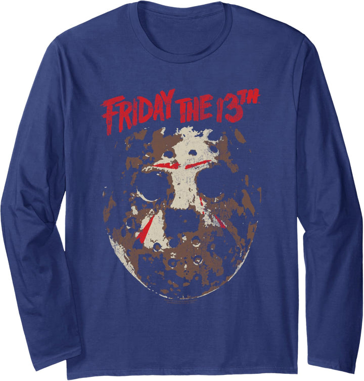 Friday The 13th Jason Rough Mask Langarmshirt