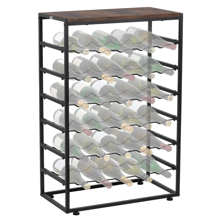 Zelsius Weinregal für 30 Weinflaschen | 59 x 30 x 88,5-90 cm | Flaschenregal mit Ablagefläche | Flas
