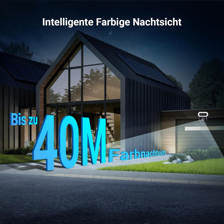 EZVIZ 4MP+4MP WLAN Überwachungskamera Aussen mit Dual-Objektive, 360°-Überwachung, 40m Farbnachtsich
