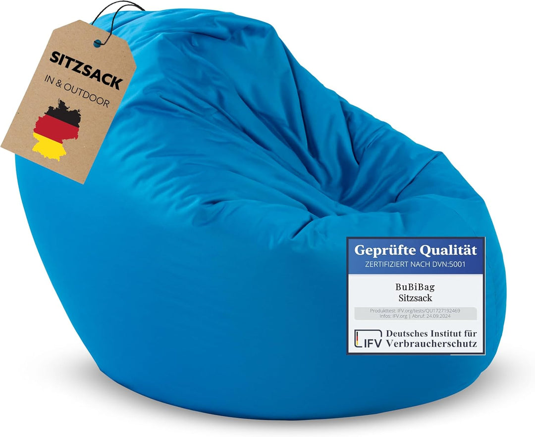 BuBiBag Sitzsack für Kinder und Jugendliche - Indoor und Outdoor Sitzkissen oder als Gaming Sitzsack