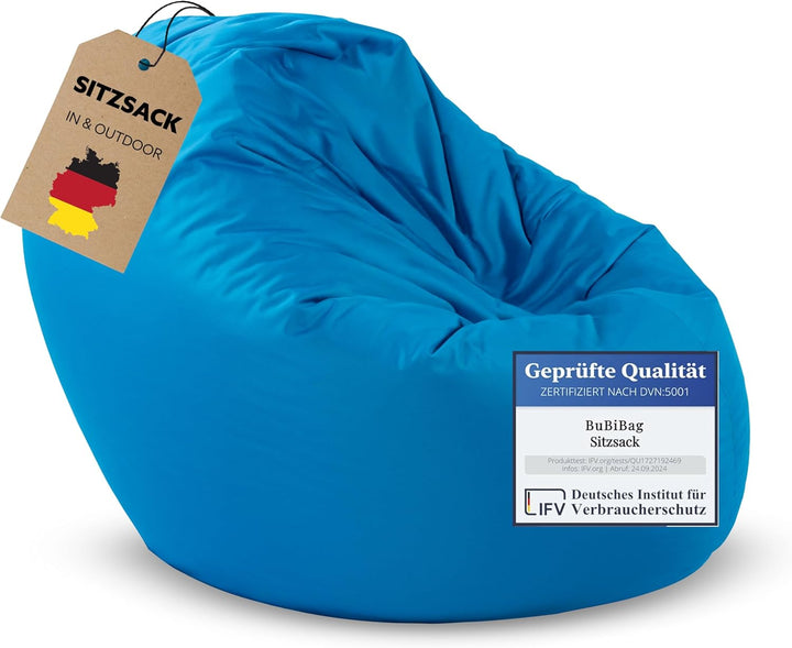 BuBiBag Sitzsack für Kinder und Jugendliche - Indoor und Outdoor Sitzkissen oder als Gaming Sitzsack