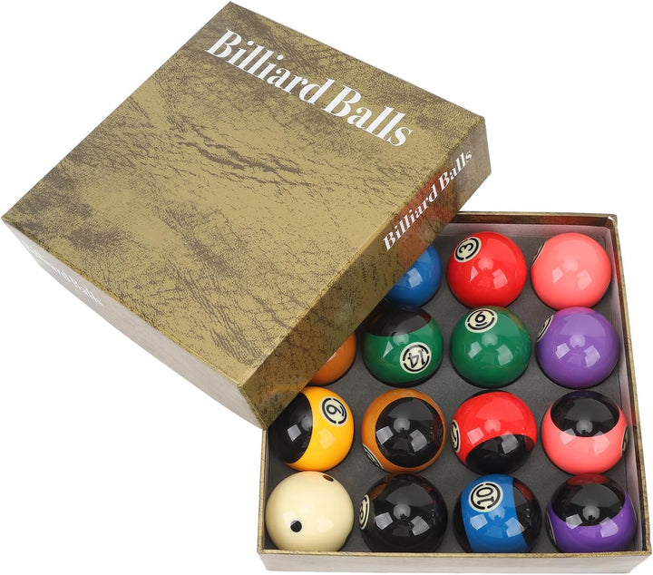 Billardkugeln Set, 16 Stück Billiard Kugel Set 5,72 cm Durchmesser Professionelles Harz Billardkugel