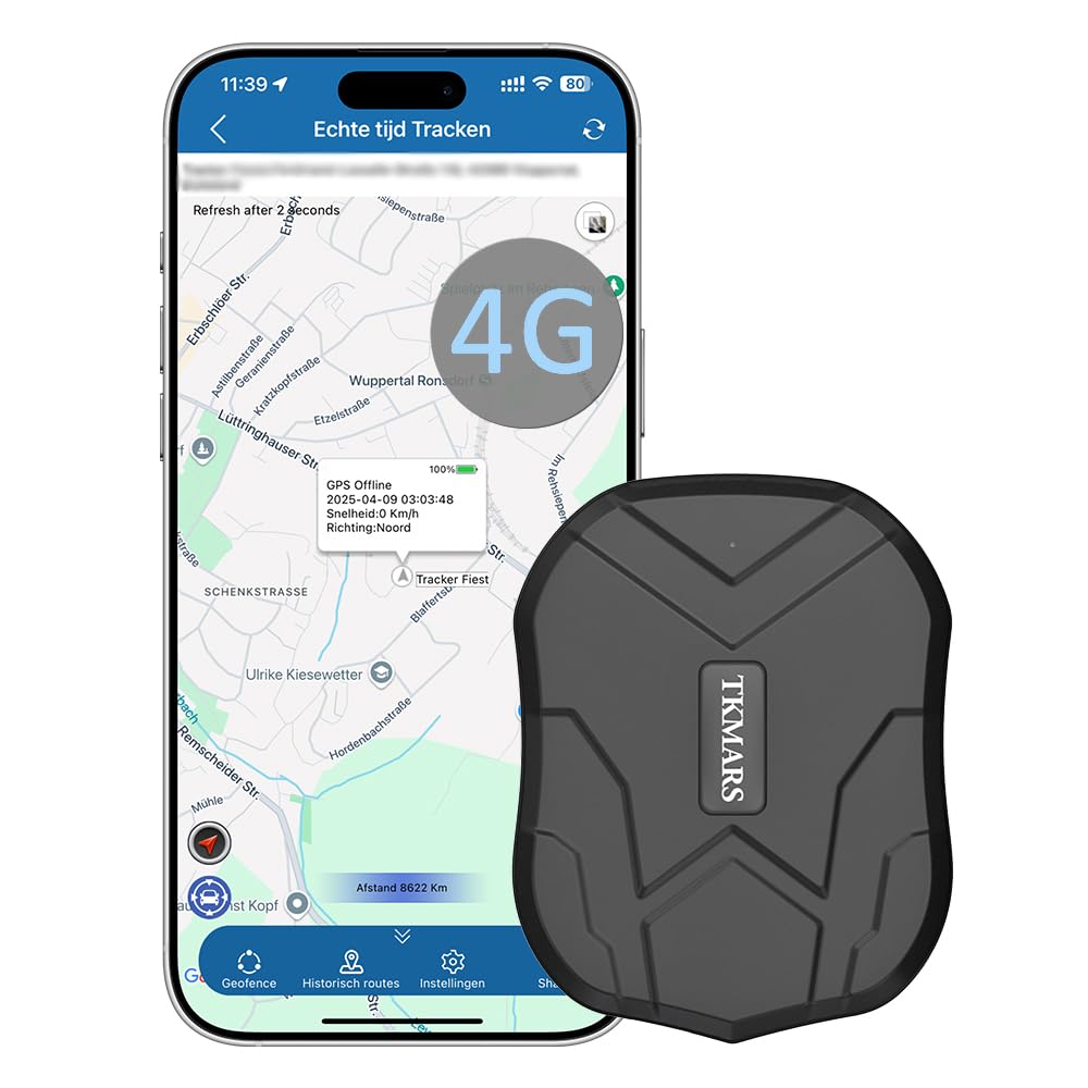 TKMARS TK905 Auto 4G GPS-Tracker, 5000mAh-Akku, funktioniert über SMS/APP/Webplattform ohne ABO, Ver