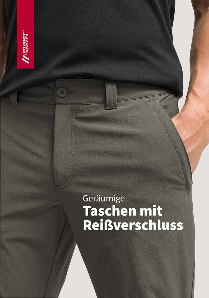 Maier Sports Herren Outdoorhose Nil, funktionale Wanderhose, atmungsaktive Trekking-Hose mit Rollup-