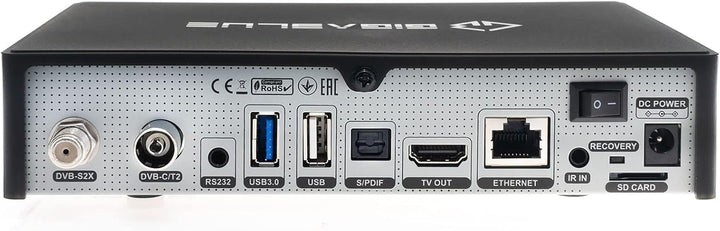 GigaBlue UHD Trio 4K PRO Kabel Sat-Receiver DVB-S2X/C/T2 Tuner | mit 512 GB Festplatte PVR Aufnahmef