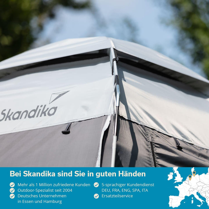 Skandika Camping Duschzelt | grosses Umkleidezelt mit 230 cm Stehhöhe, silberbeschichtet, Blickdicht