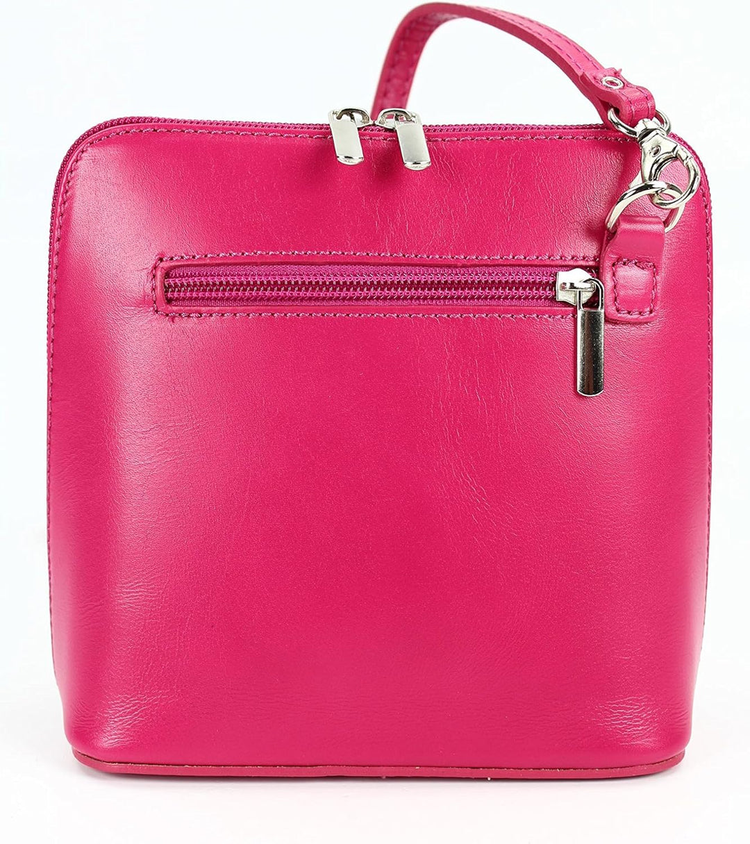 Belli italienische Ledertasche Damen Umhängetasche klein Handtasche Schultertasche Abendtasche in pi