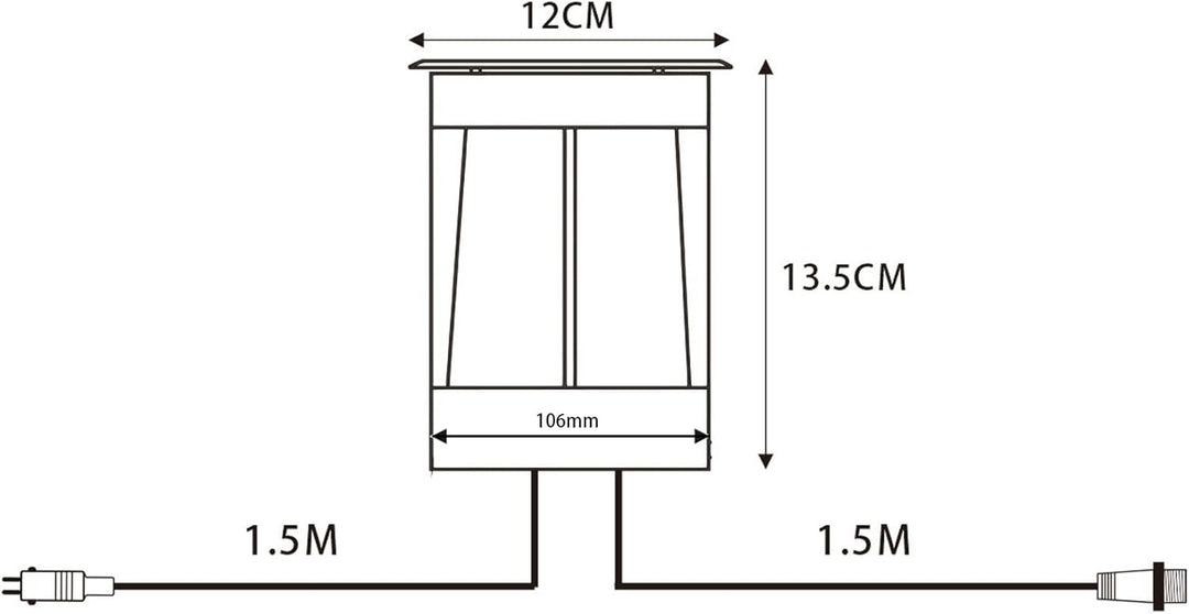 VBLED LED Bodeneinbaustrahler 12V AC mit 5W LED Leuchtmittel Warmweiss