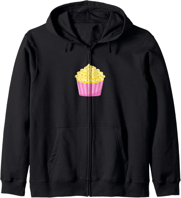 Süsser Cupcake Rosa und Gelb Kapuzenjacke