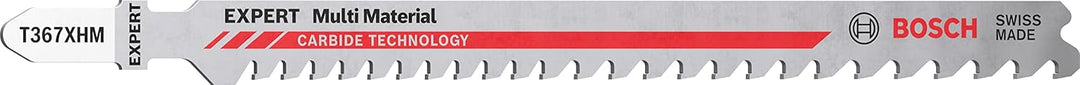 Bosch 10x EXPERT Multi Material T367XHM Stichsägeblatt (für Holz mit zähem Metall, Zäher Stahl, Läng
