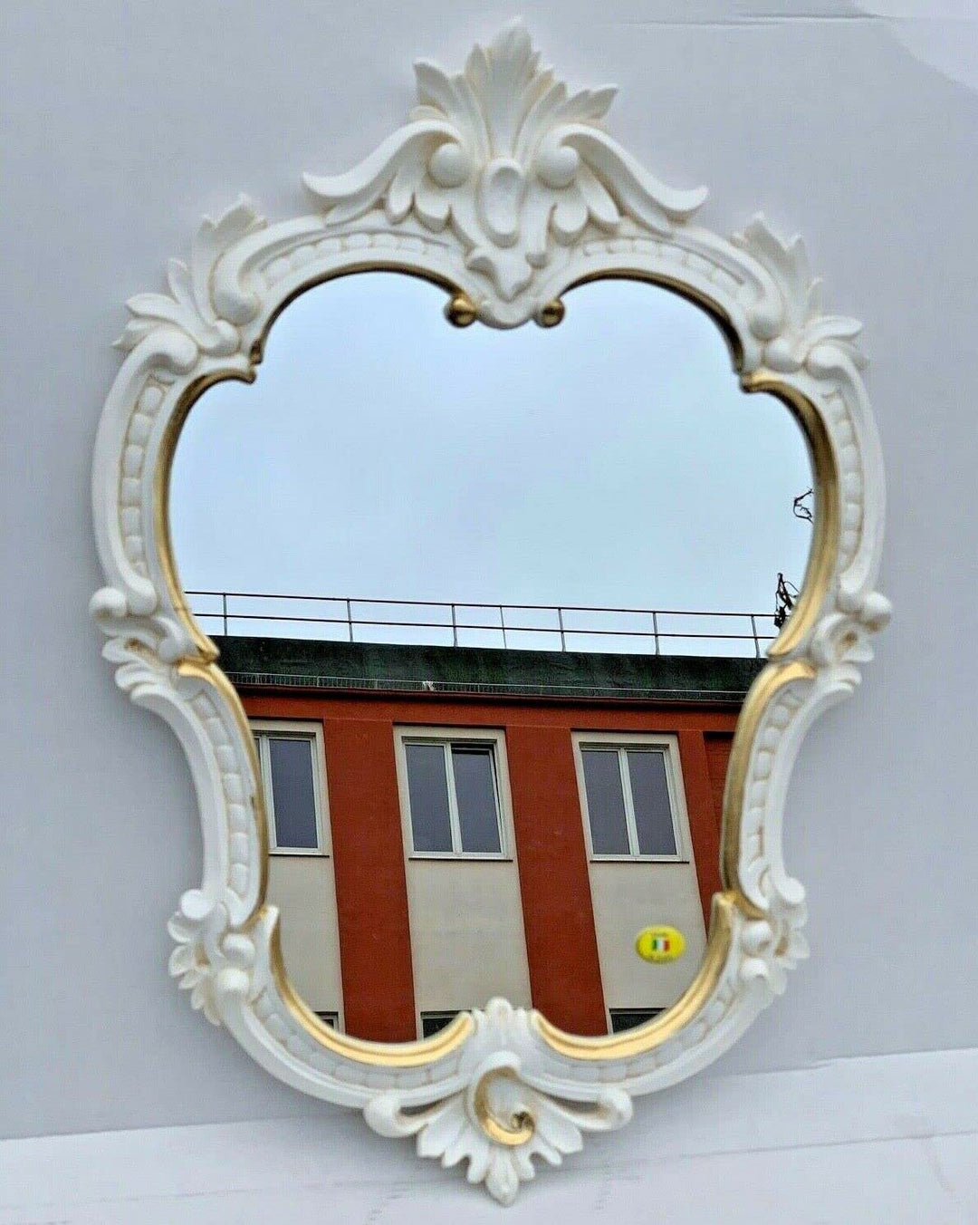 Generisch Wandspiegel Antik Oval Gold Weiss Silber Schwarz Retro Spiegel 50X35 Badspiegel Prunkspieg
