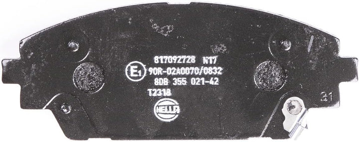 HELLA PAGID 8DB 355 021-421 Bremsbelagsatz - T2318 - Dicke/Stärke: 15.8mm - mit akustischer Verschle