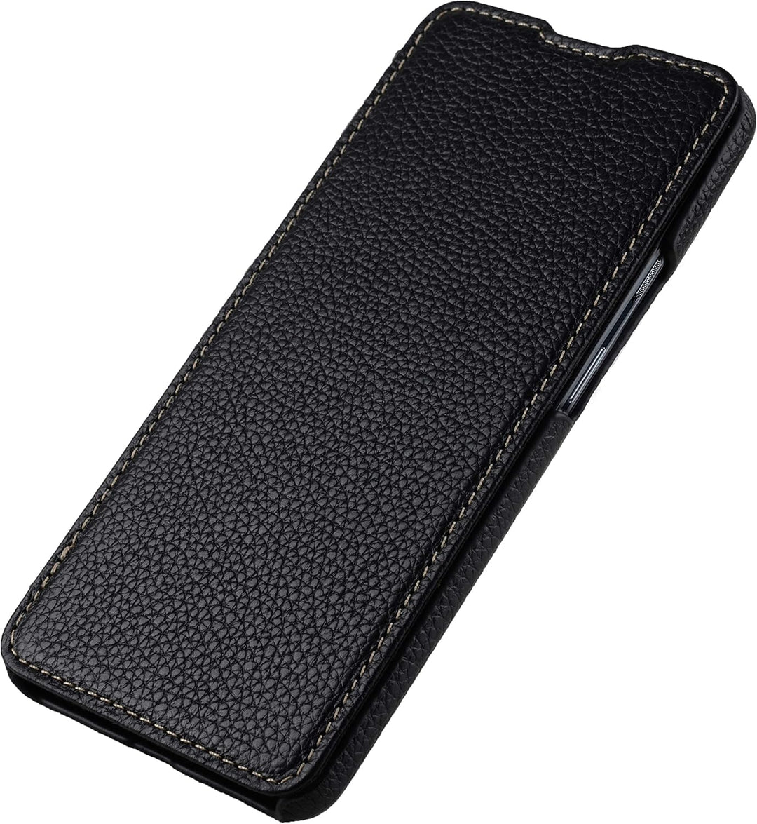STILGUT Book Case entwickelt für OnePlus Nord Hülle aus Leder zum Klappen, Klapphülle, Handyhülle, L