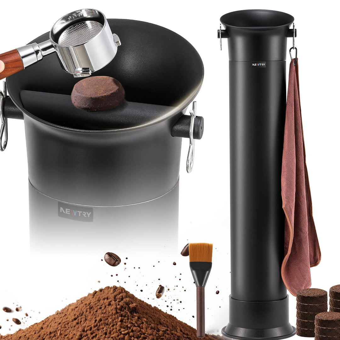 NEWTRY Knock Box Kommerzielle, Espresso Kaffeesatz-Klopfbox | 19 L grosses kaffeesatz abschlagbehält