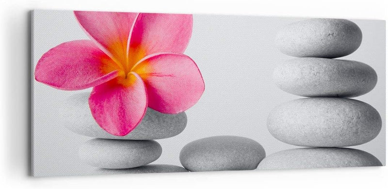 Wandbilder Dekoration Wohnzimmer Spa buddhismus ruhig blume Panorama Bilder auf Leinwand 120x50cm Le