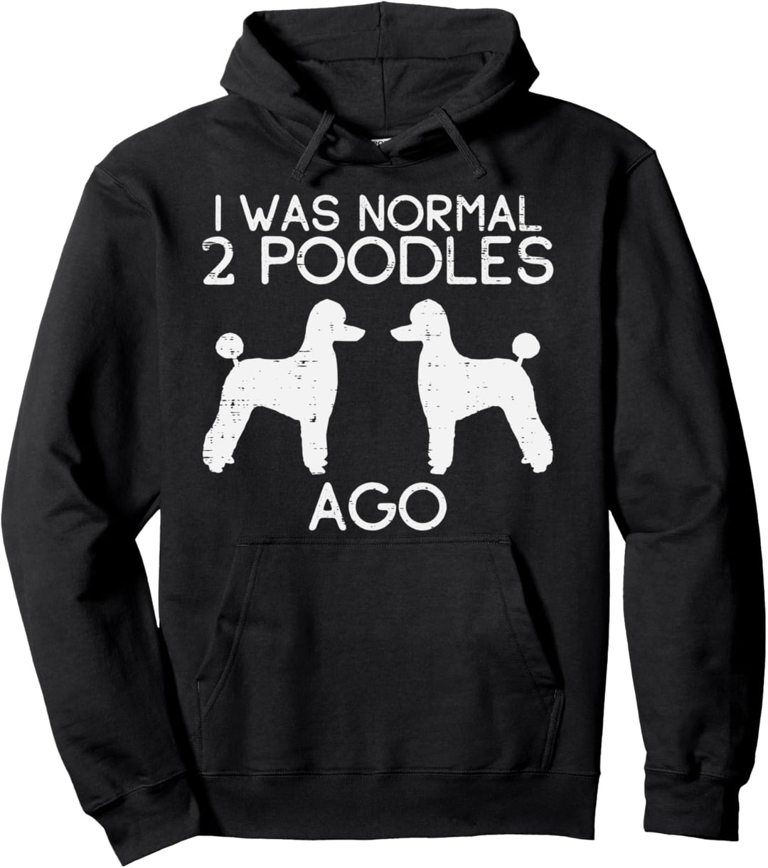 Normal 2 Poodles Ago Funny Animal Pet Dog Lover Owner Gift Pullover Hoodie