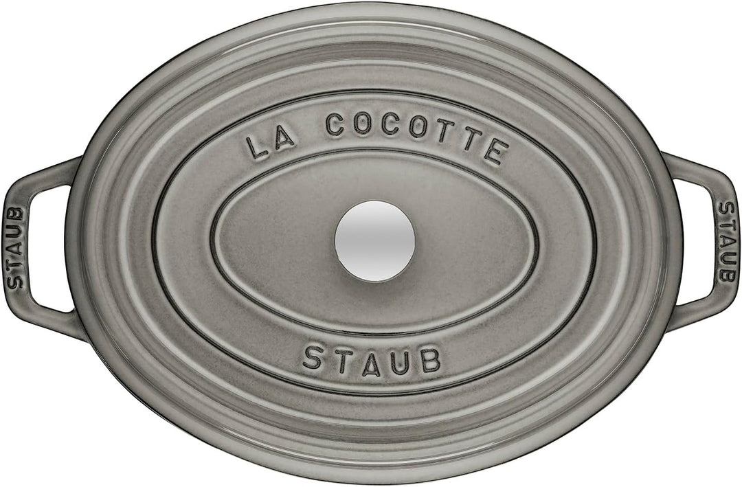 STAUB Cocotte, Gusseisen Bräter mit Deckel, 17 cm, 1 L, Oval, Alle Herdarten inkl Induktion, Made in