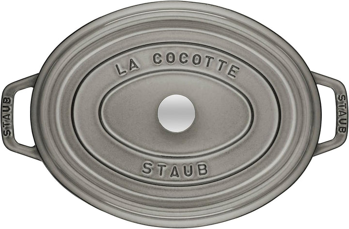 STAUB Cocotte, Gusseisen Bräter mit Deckel, 17 cm, 1 L, Oval, Alle Herdarten inkl Induktion, Made in