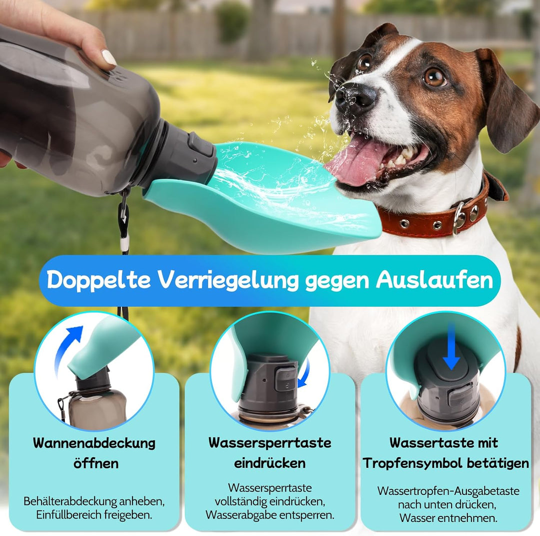 Hundetrinkflasche für unterwegs, Trinkflasche Hunde für Unterwegs | 800ML Trinkflasche Hunde Unterwe
