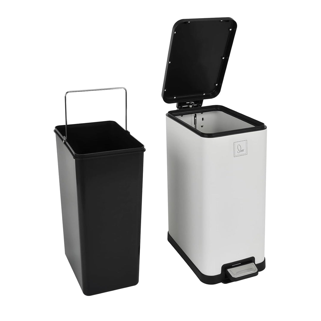 SVITA STM15 Mülleimer Treteimer Tretmülleimer Abfalleimer 15l inkl. Inneneimer Softclose-Deckel Fuss