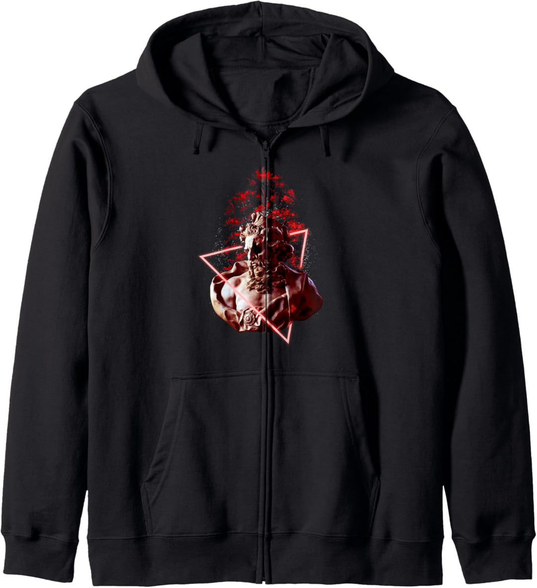 Neptune Sculpture - Sad Aesthetic Edgy Streetwear Kapuzenjacke