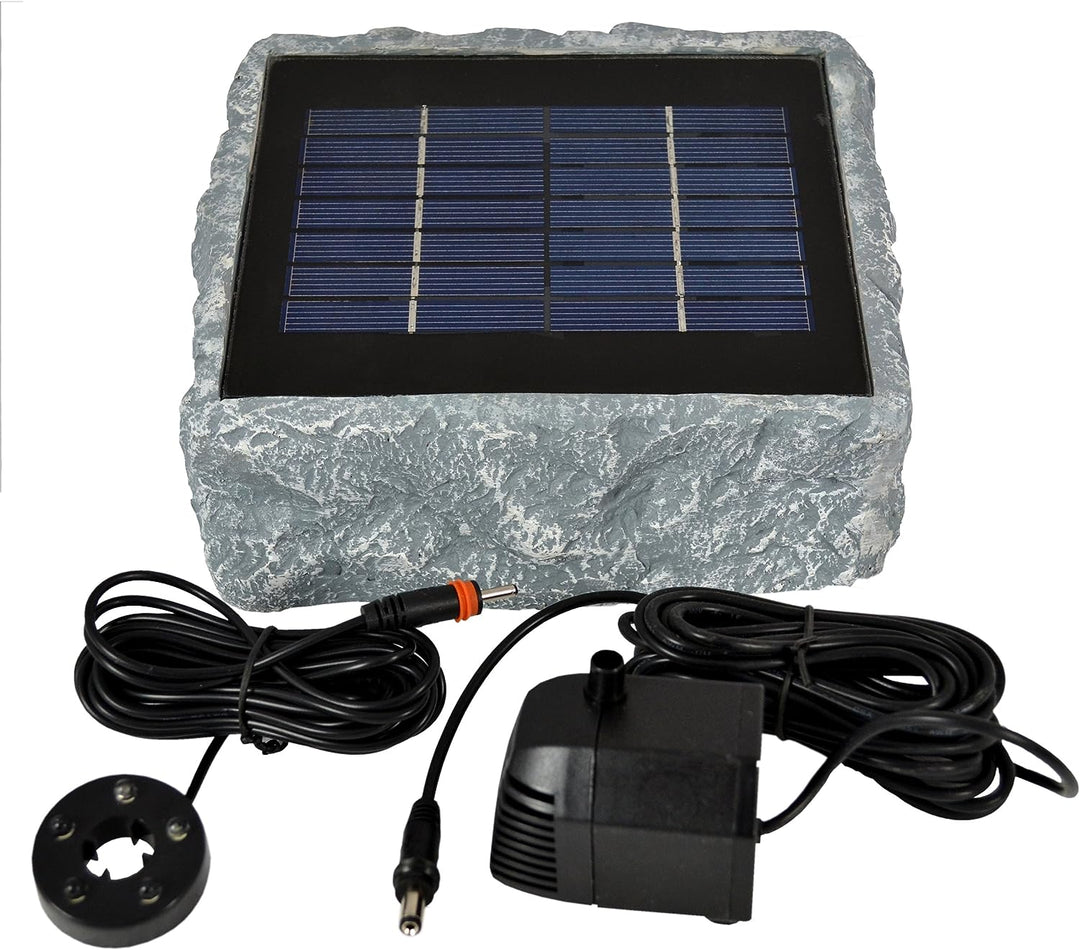 profi-pumpe.de SOLAR TEICHPUMPE GARTENBRUNNEN und LED LICHT - WASSERSPIEL ZIERBRUNNEN VOGELBAD SOLAR