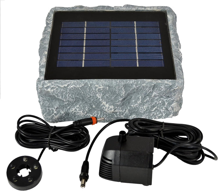 profi-pumpe.de SOLAR TEICHPUMPE GARTENBRUNNEN und LED LICHT - WASSERSPIEL ZIERBRUNNEN VOGELBAD SOLAR