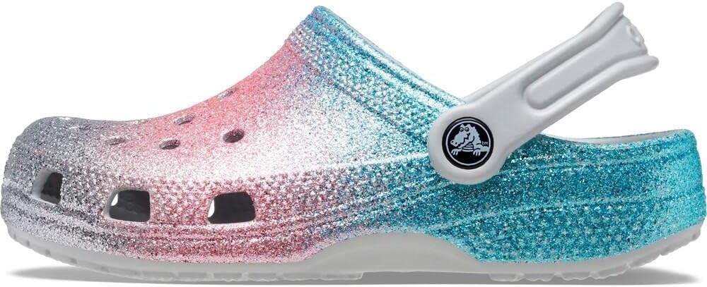 Crocs Unisex Kinder Classic Glitter Clog T Holzschuh 19/20 EU Shimmer Multi, 19/20 EU Shimmer Multi
