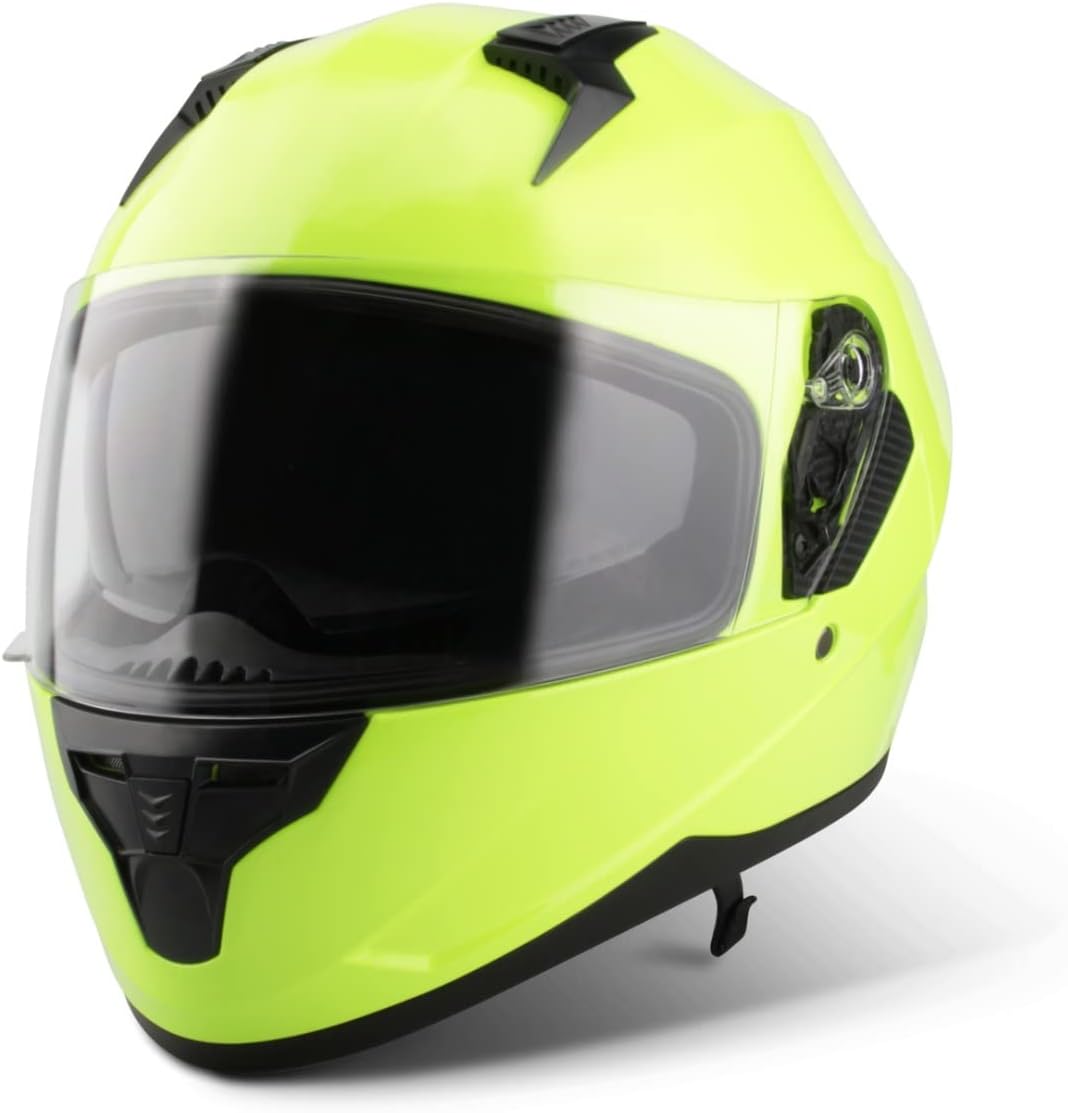 VINZ Kennet Integralhelm mit Sonnenblende | Motorrad Helm Vollvisierhelm Mopedhelm | Motorradhelm Fu