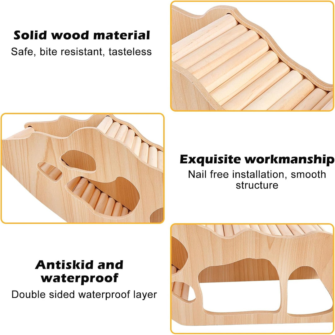 BYZESTY Hamster Haus, Hamster Haus aus Holz, Hamster Tunnel, Hamsterhaus Hamster Versteck, Watchbox