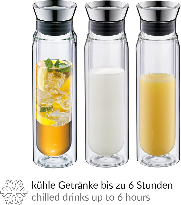 alfi 2427020075 Karaffe flowMotion, Borosilikat-Glas doppelwandig 0,75 L 750 ml Modern, 750 ml Moder