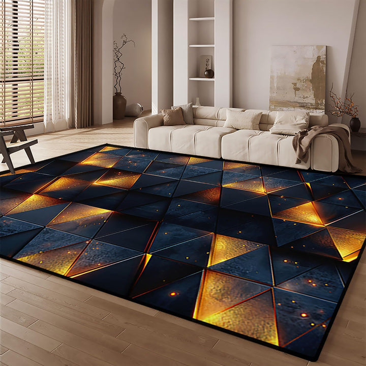 HOSIMA Cooler Teppich Mit Geometrischem Musterdruck,Weiche,rutschfeste Unterseite,Kurze Teppiche für