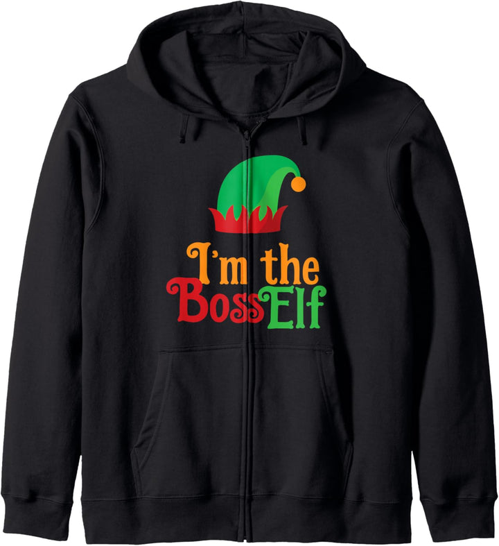I'm The Boss Elf – Lustiges Weihnachtszitat Kapuzenjacke