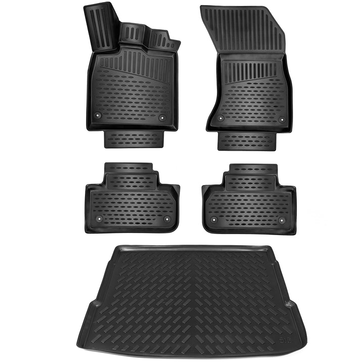 ELMASLINE Gummimatten & Kofferraumwanne Set für Audi Q5 2016-2025 | Nicht passend für 3. Generation