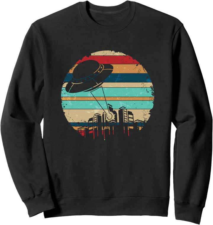 Retro Unidentifiziertes Flugobjekt Alien UFO Sweatshirt