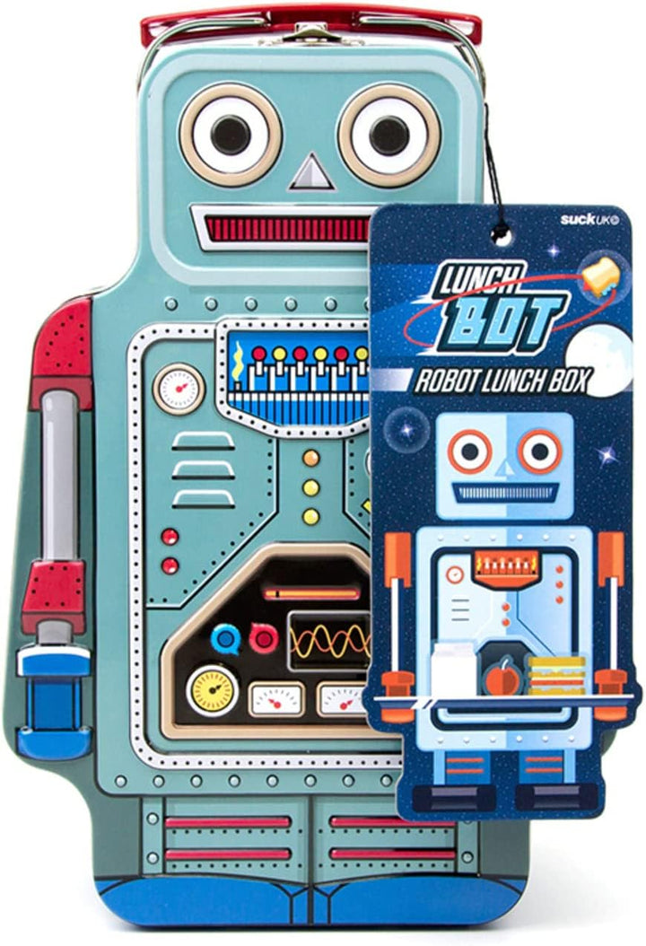 Suck UK - Robotor Lunch Box | Brotdose Im Coolen Vintage Robotor-design | Robot | Blechdose | Aufbew