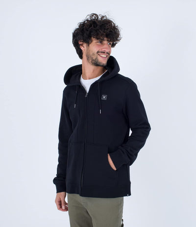 Hurley Herren Box Zip Fleece Sweatshirt S Schwarz, S Schwarz
