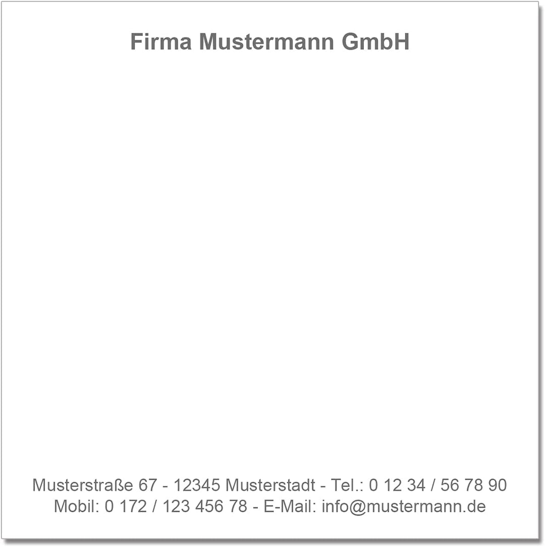 500 Notizzettel personalisiert in praktischer Zettelbox mit Stiftehalter 10 x 10 cm (weiss), weiss
