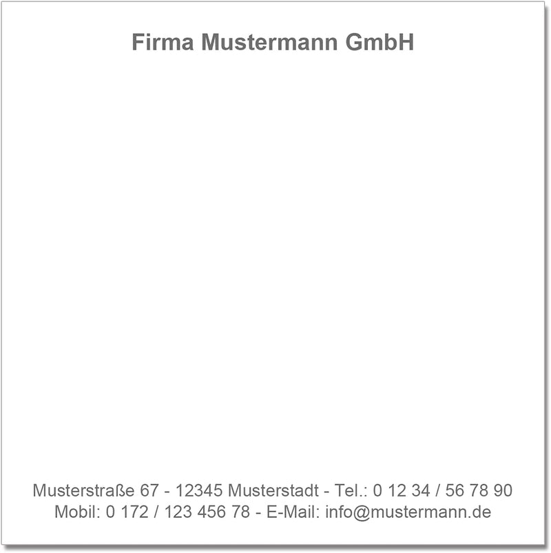 500 Notizzettel personalisiert in praktischer Zettelbox mit Stiftehalter 10 x 10 cm (weiss), weiss