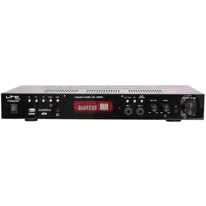 ATM6000BT - LTC - HIFI-Stereoverstärker mit 2 x 50 W - USB, SD und Bluetooth - Schwarz glänzend 2 x