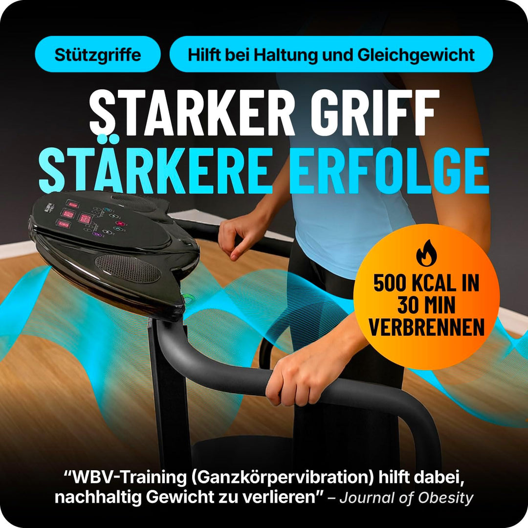 Bluefin Fitness Vibrationsplatte Pro Modell | Verbessertes Design mit Leisen Motoren und Eingebauten