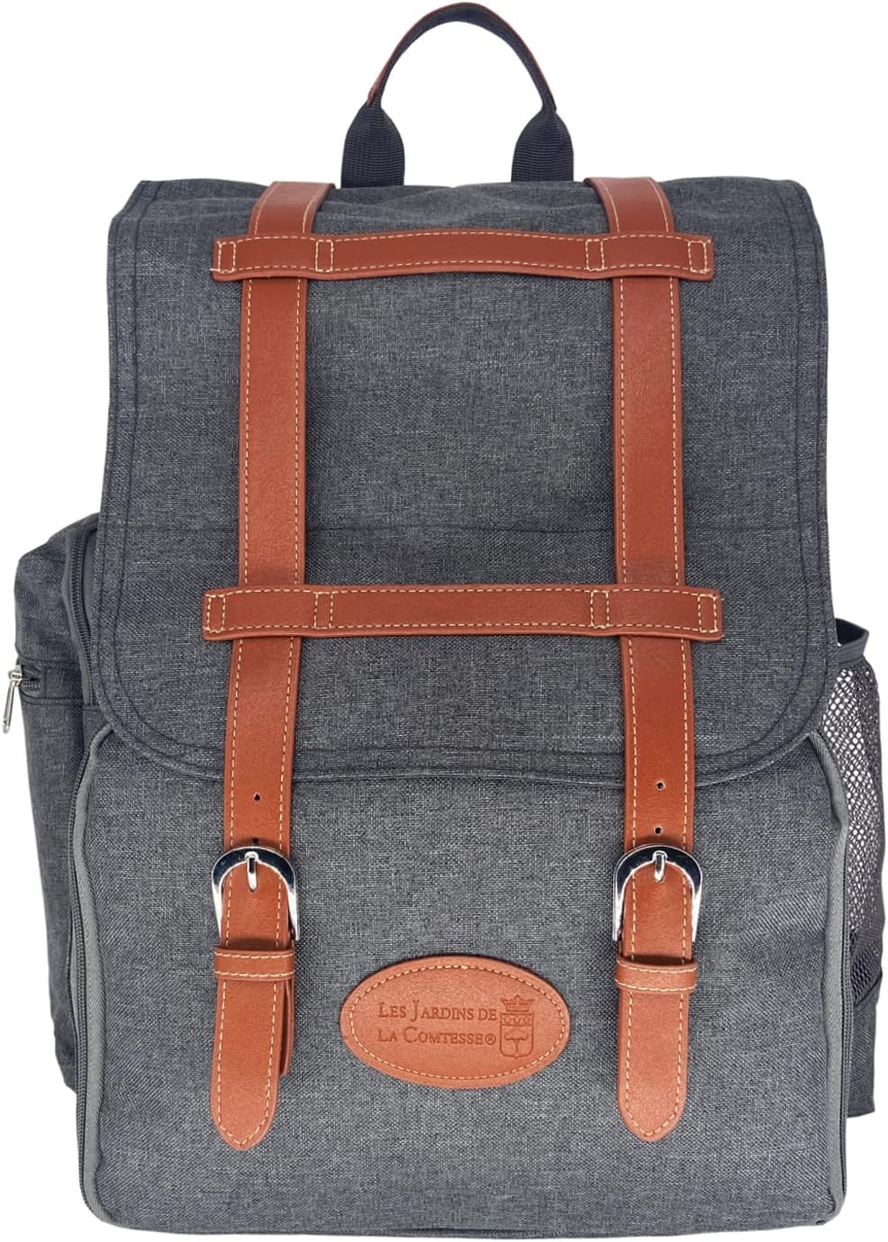 Les Jardins de la Comtesse - Rucksack Picknick-Rucksack Escapade – 4 Personen – Grau – komplett mit
