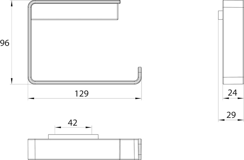EMCO Loft Toilettenpapierhalter zur Wandmontage, moderner Papierhalter ohne Deckel, hochwertiger Pap