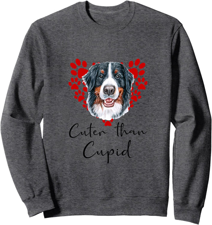 BERNER SENNER Cuter Than Cupid Hunde Valentinstag Sweatshirt