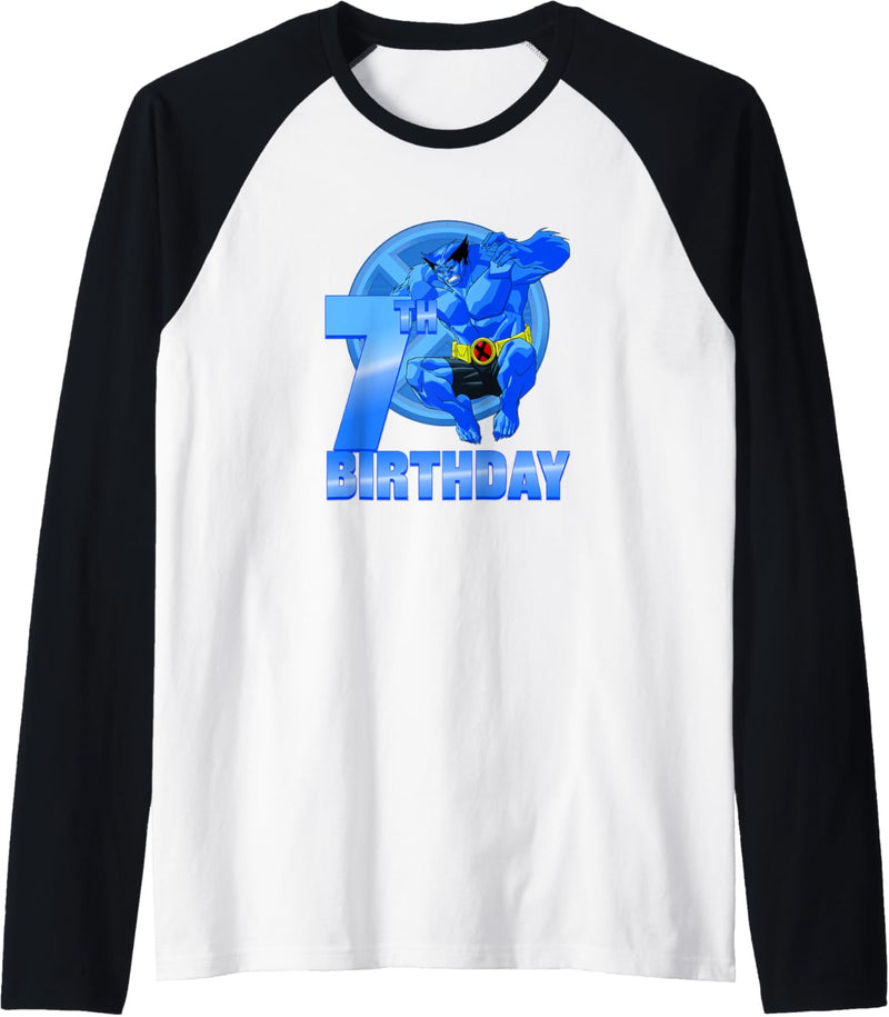 Marvel X-Men Beast 7th Birthday Badge Raglan