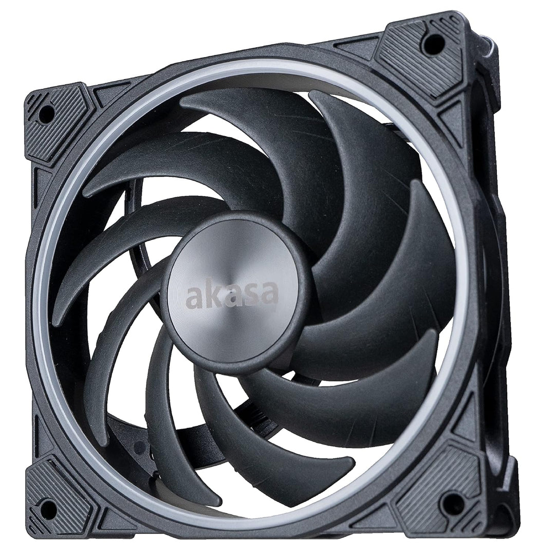 Akasa SOHO AR, Addressable RGB LED Fan, 120 mm PWM Fan, Low-Noise ARGB Case Fan, with ARGB Light Loo