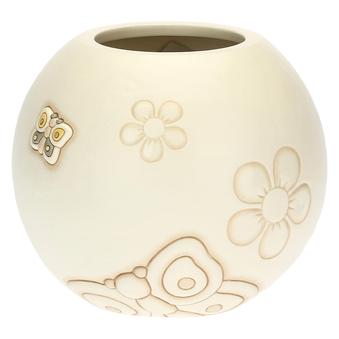 THUN - Dekorative Vase mit Schmetterling und Blumen - Linie Elegance - Living, Dekoration des Hauses