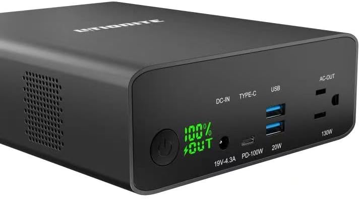 LITIONITE Dragon 130W / 80.000mAh Powerbank Mini-Generator Tragbarer Akku mit led-anzeige - 1x AC St