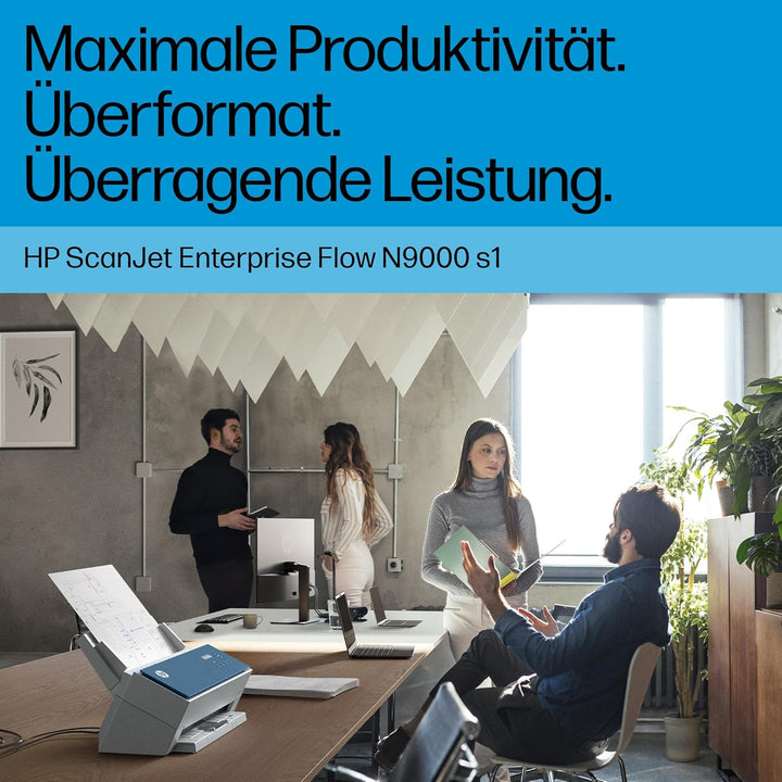 HP ScanJet Enterprise Flow 9000 s1, Scanner, bis A3, ADF für bis zu 100 Blatt, USB 3.0, LCD-Display,