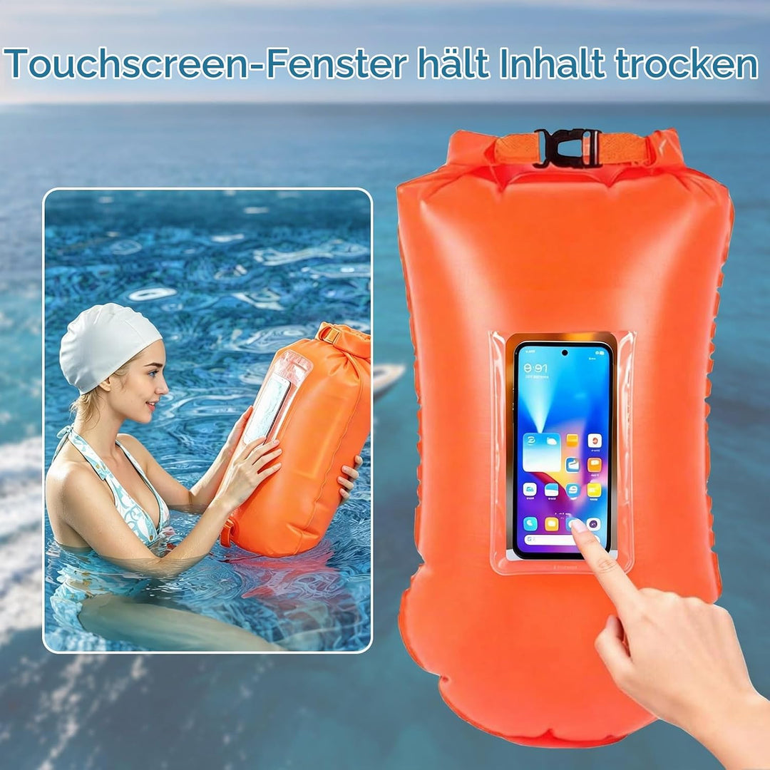Schwimmboje mit Touchscreen-Handyfach, wasserdicht